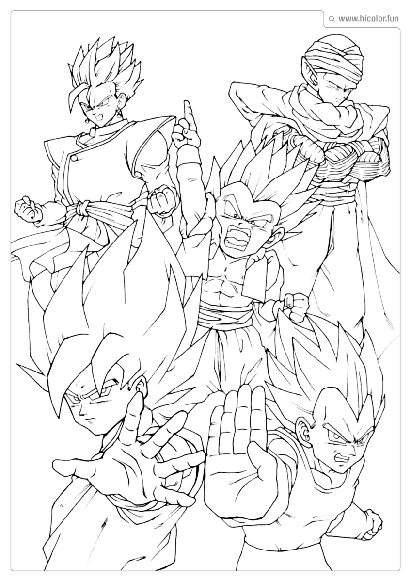 DESENHO DE PINTAR DE DRAGON BALL
