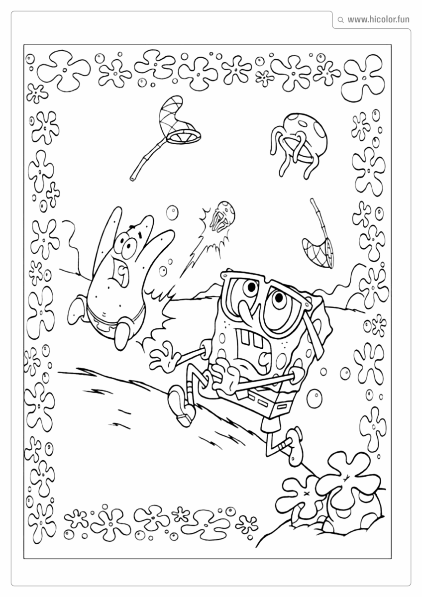 DESENHO DE PINTAR DO BOB ESPONJA