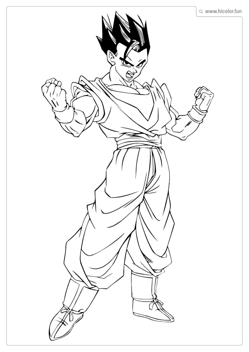 DESENHO DE PINTAR DO GOHAN