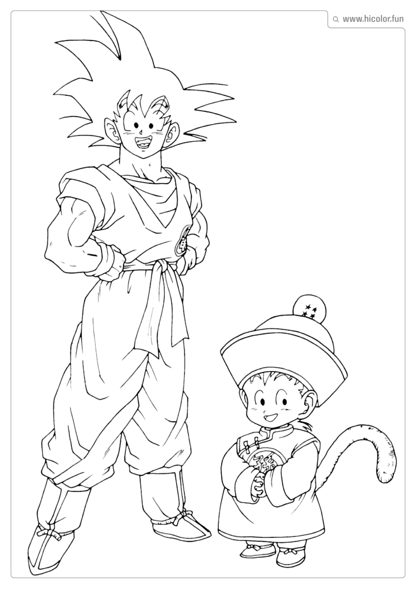 DESENHO DE PINTAR DO GOKU