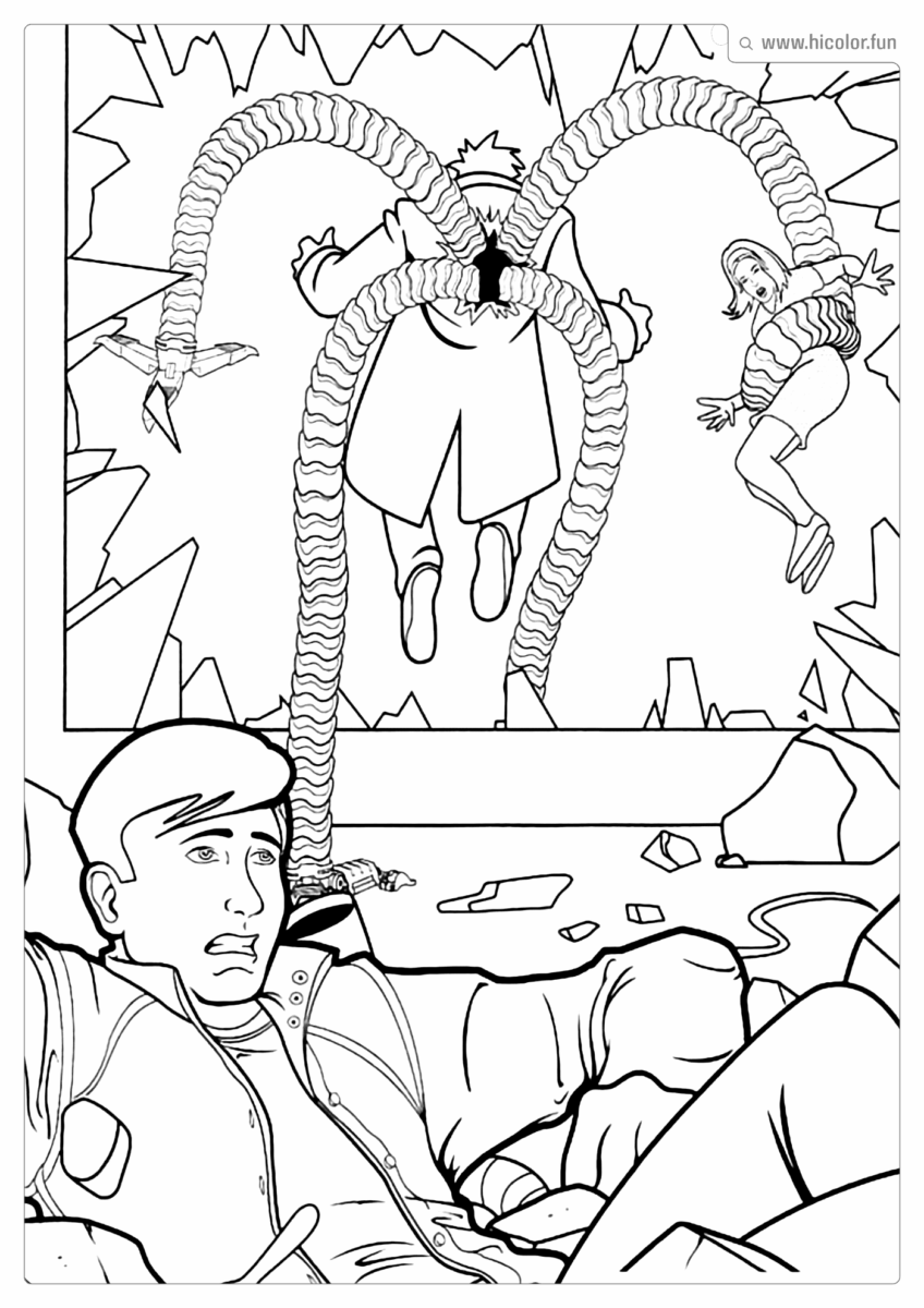 DESENHO DE PINTAR DO HOMEM ARANHA OCTOPUS