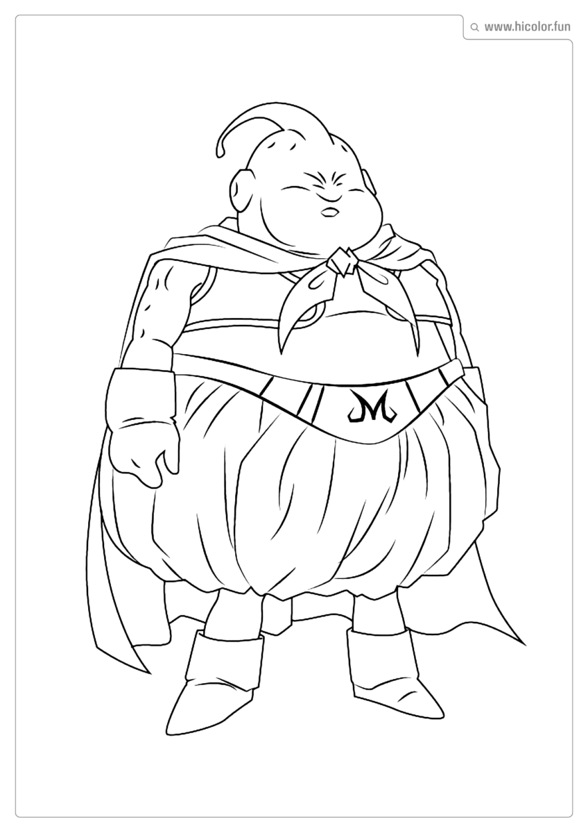 DESENHO DE PINTAR DO MAJIN BOO
