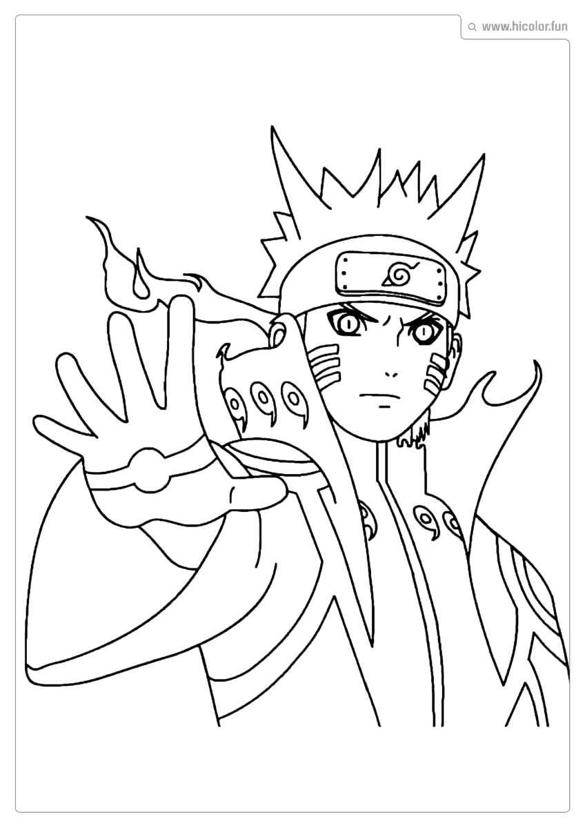 DESENHO DE PINTAR DO NARUTO