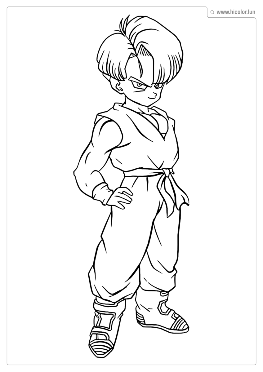 DESENHO DE PINTAR DO TRUNKS