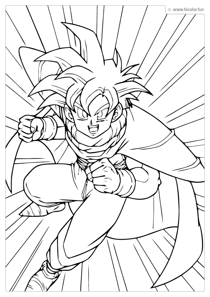 DESENHO DE PINTAR DRAGON BALL Z