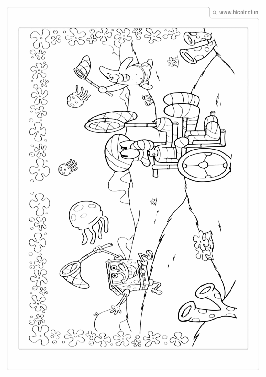 DESENHO DO BOB ESPONJA PARA COLORIR E IMPRIMIR