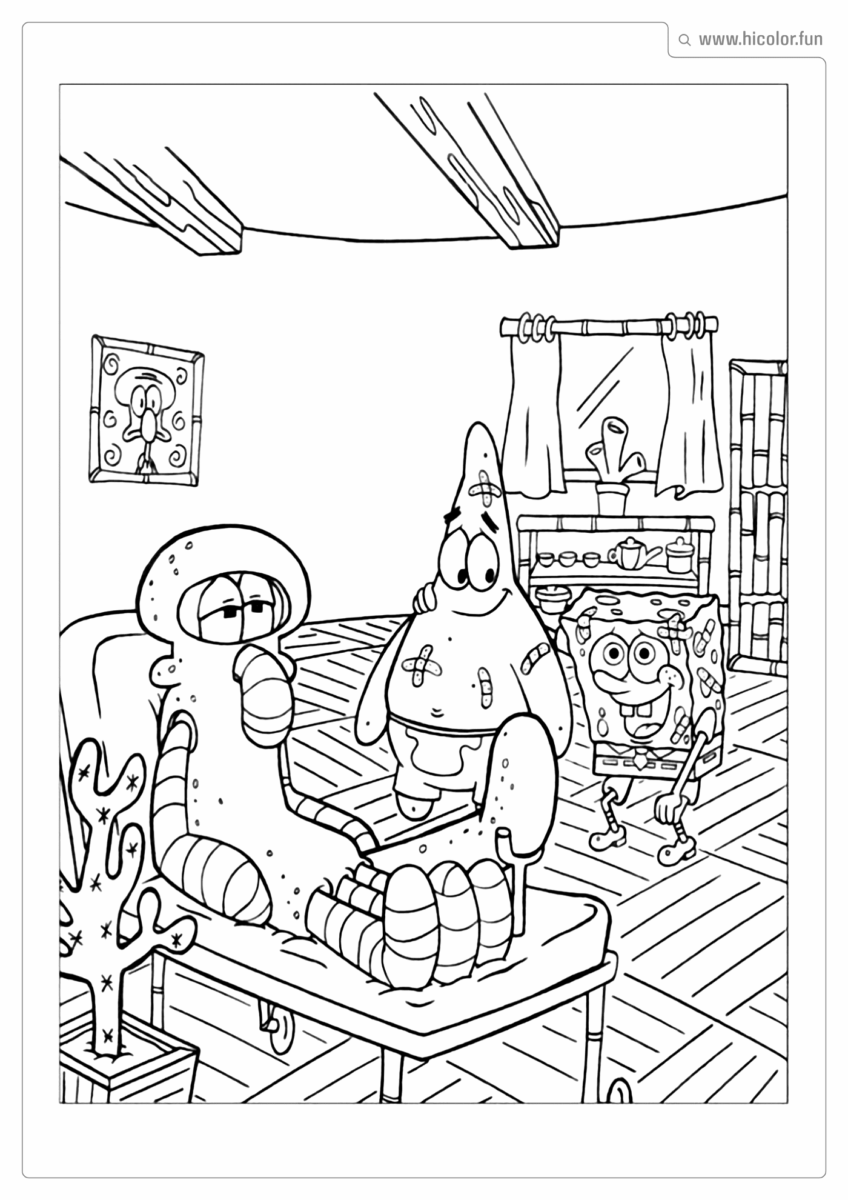 DESENHO DO BOB ESPONJA PARA PINTAR