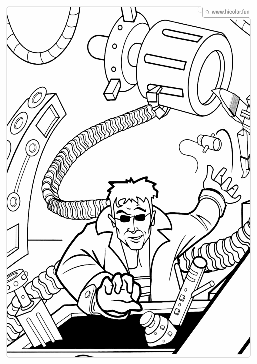 DESENHO DO DOUTOR OCTOPUS DE PINTAR