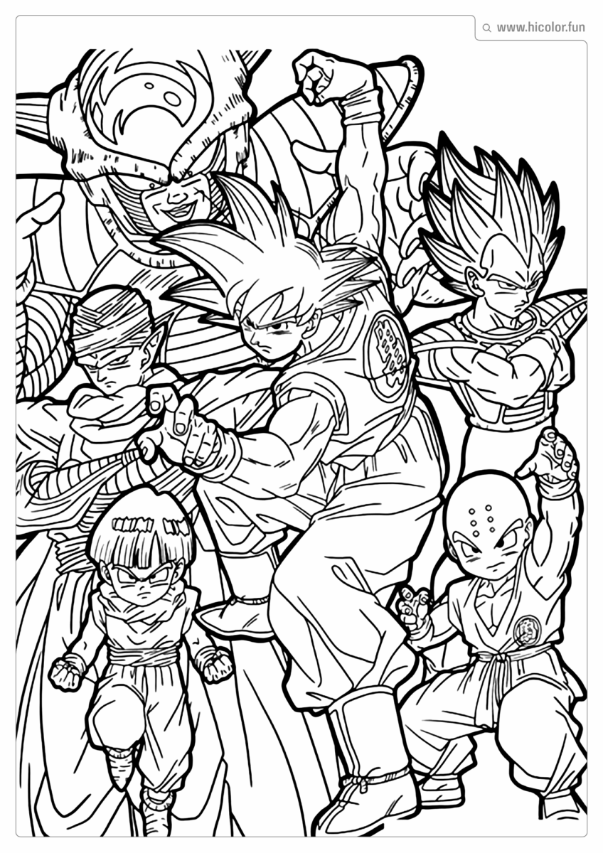 DESENHO DO DRAGON BALL PARA COLORIR