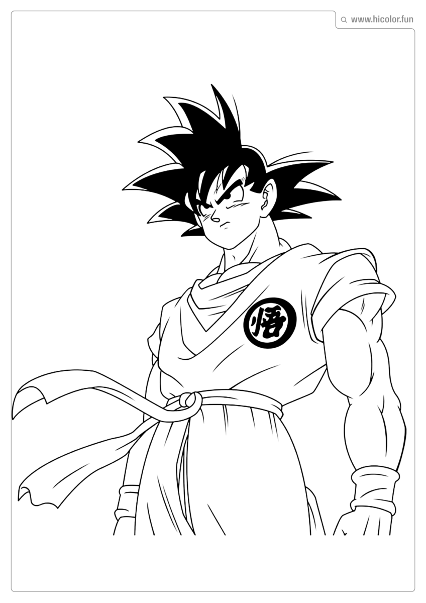 DESENHO DO GOKU PARA IMPRIMIR