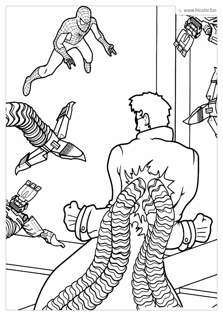 DESENHO DO HOMEM ARANHA DE PINTAR OCTOPUS