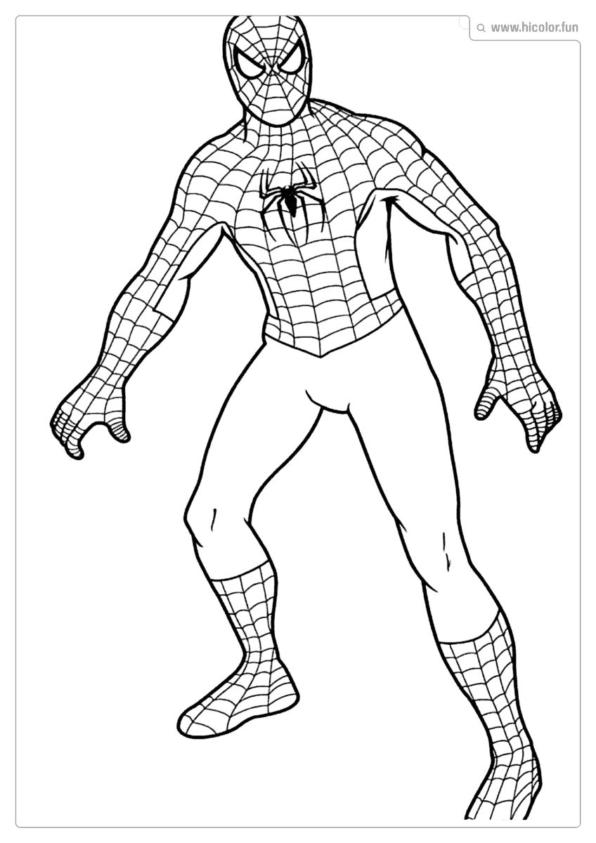 DESENHO DO HOMEM ARANHA PARA IMPRIMIR E COLORIR