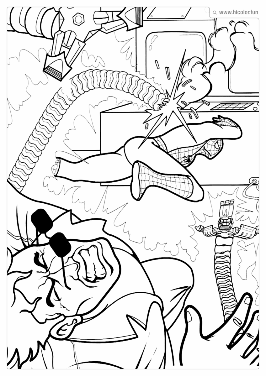 DESENHO DO HOMEM ARANHA PARA IMPRIMIR E PINTAR OCTOPUS