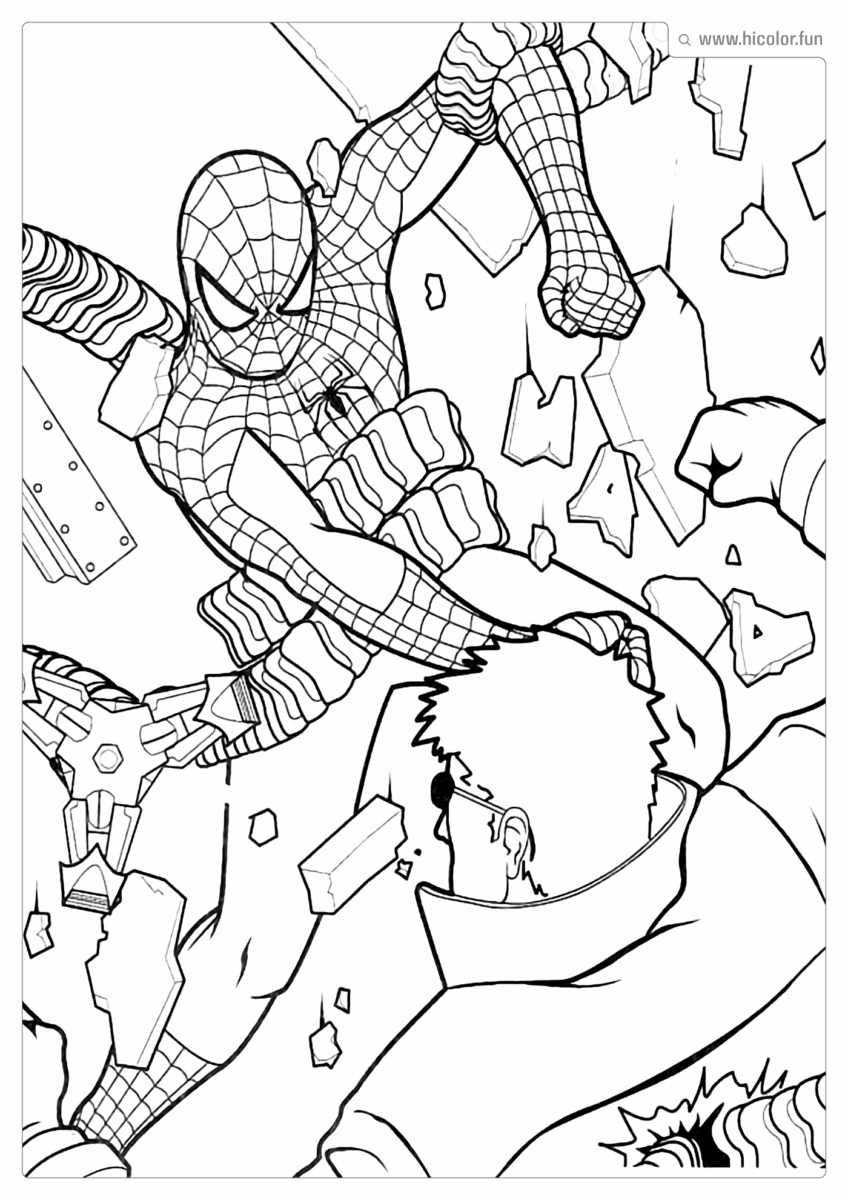 DESENHO DO HOMEM ARANHA PARA PINTAR E IMPRIMIR OCTOPUS