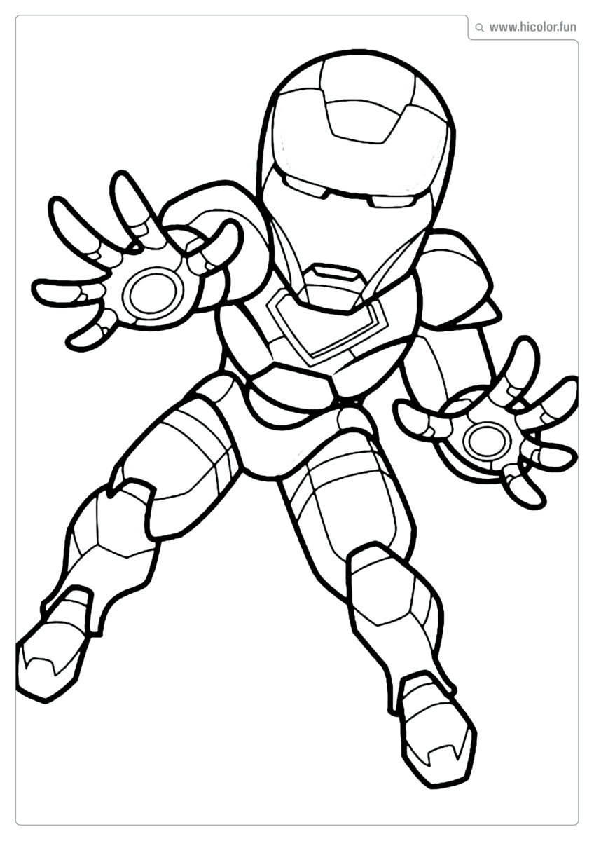 DESENHO DO HOMEM DE FERRO PARA COLORIR