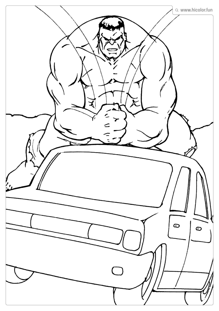 DESENHO DO HULK PARA PINTAR E IMPRIMIR