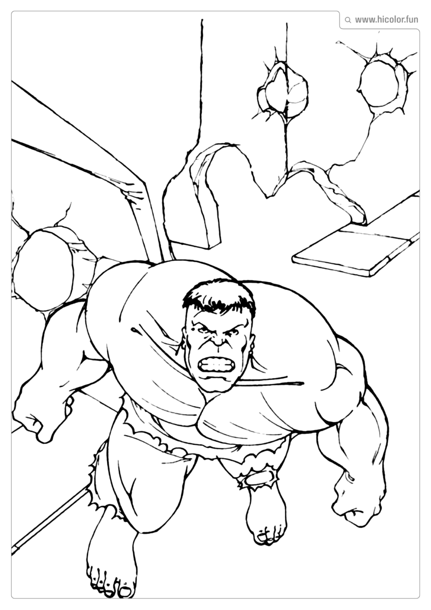 DESENHO DO HULK PARA PINTAR