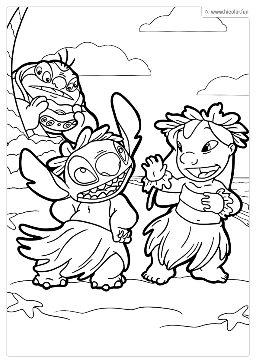 DESENHO DO LILO STITCH PARA COLORIR