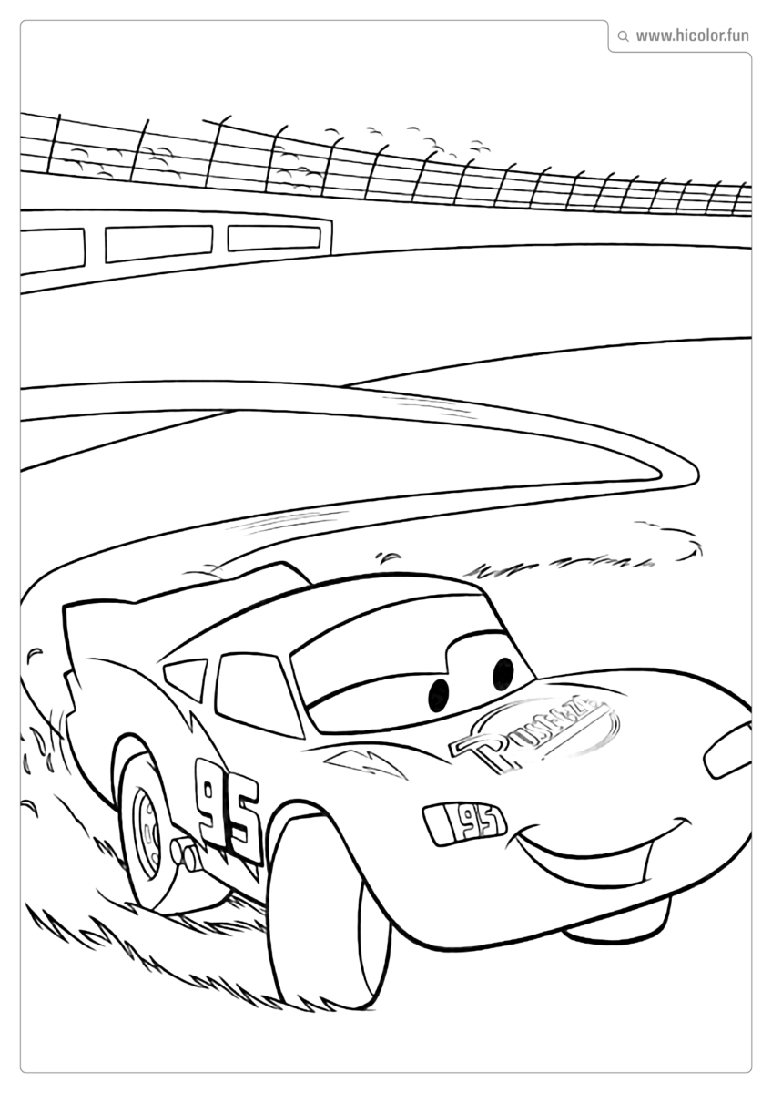 DESENHO DO MCQUEEN PARA PINTAR