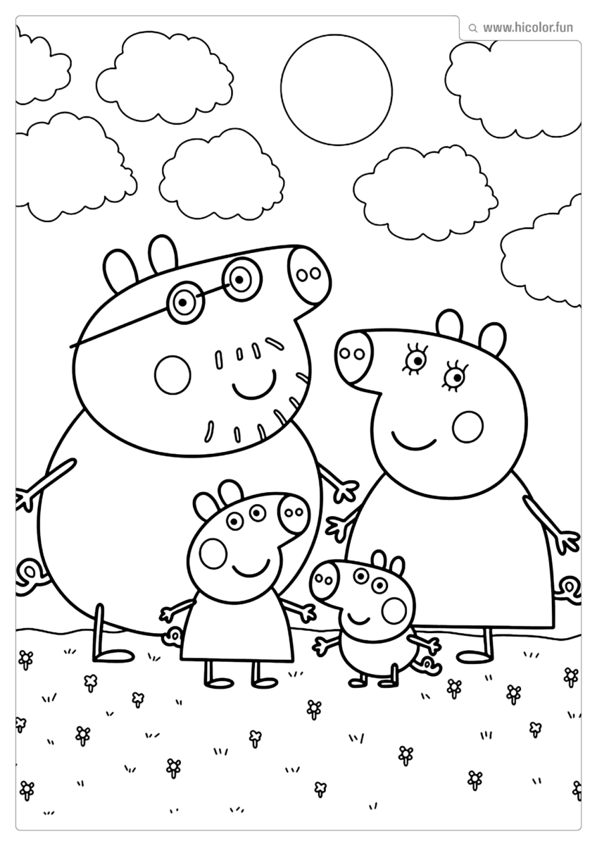 DESENHO DO PEPPA PIG PARA COLORIR