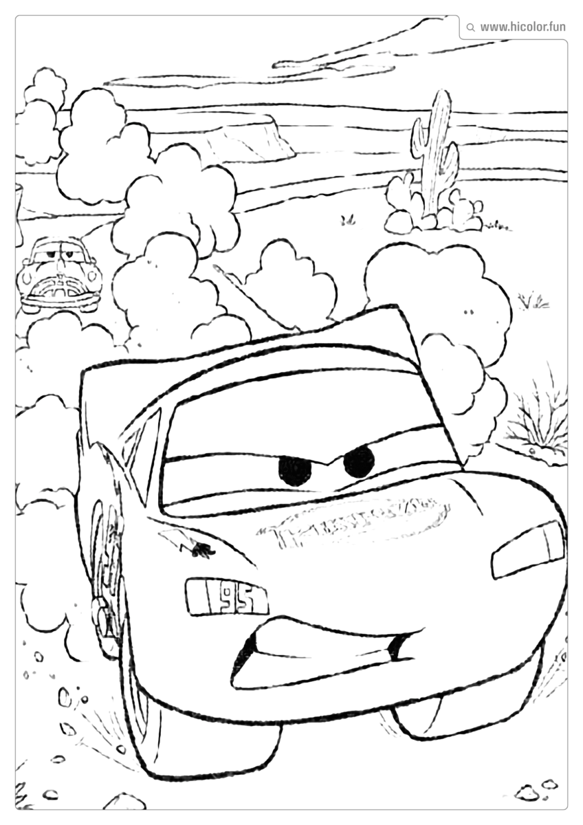 DESENHO DO RELâMPAGO MCQUEEN PARA IMPRIMIR