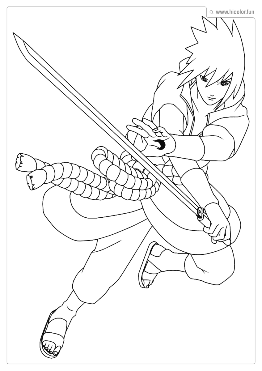 DESENHO DO SASUKE PINTADO