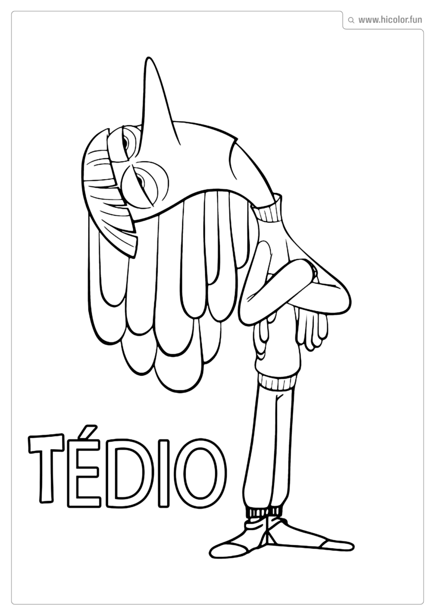 DESENHO DO TEDIO DIVERTIDAMENTE PARA COLORIR