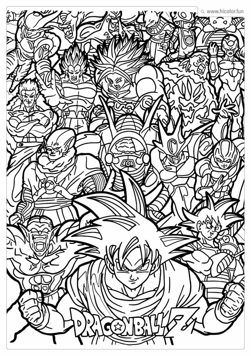 DESENHO DRAGON BALL PARA COLORIR