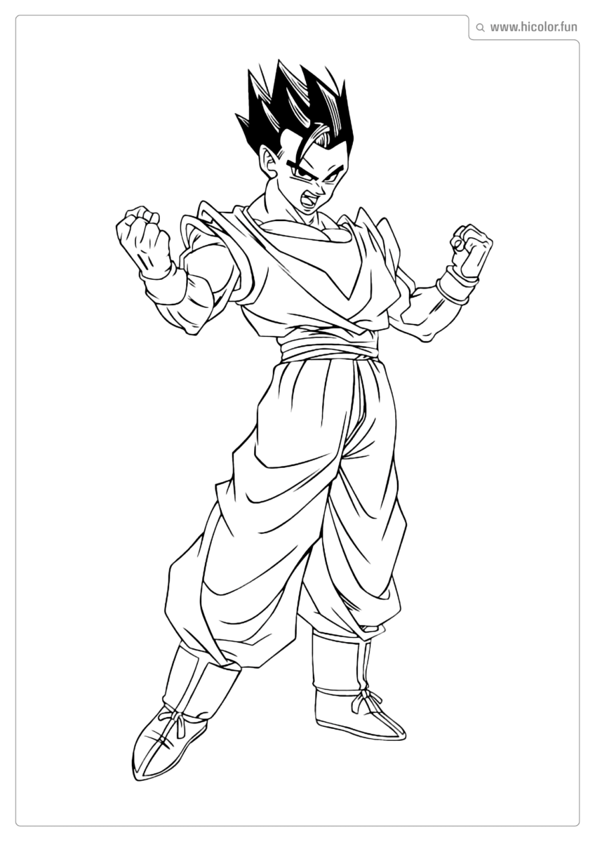 DESENHO DRAGON BALL SUPER PARA COLORIR