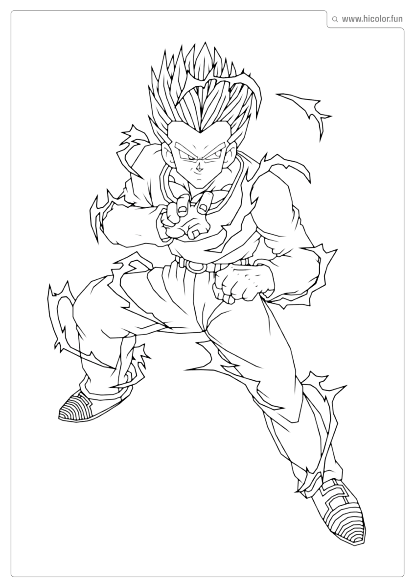 DESENHO DRAGON BALL Z PARA PINTAR