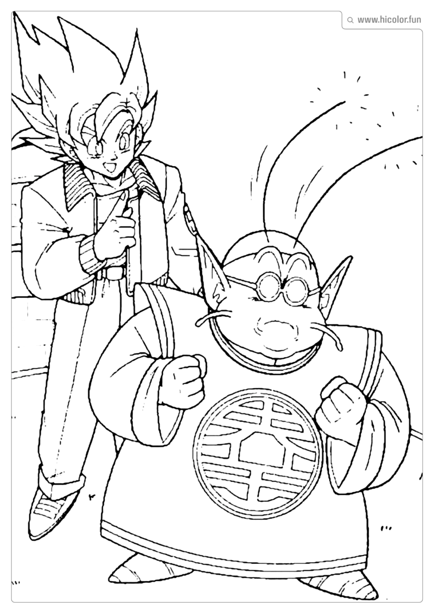 DESENHO GOKU IMPRIMIR