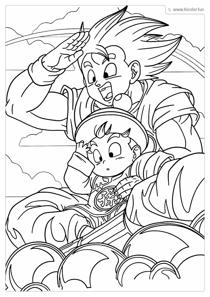 DESENHO GOKU PARA IMPRIMIR