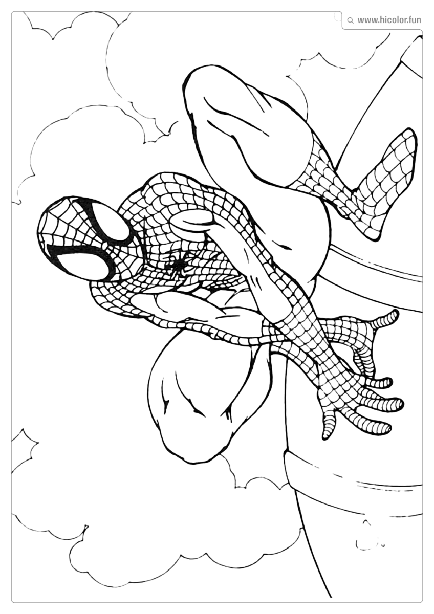 DESENHO HOMEM ARANHA COLORIR