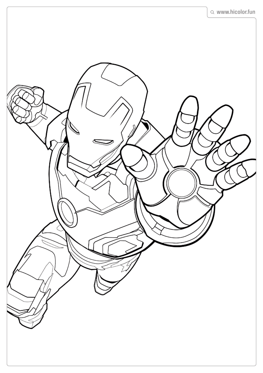 DESENHO HOMEM DE FERRO PARA COLORIR