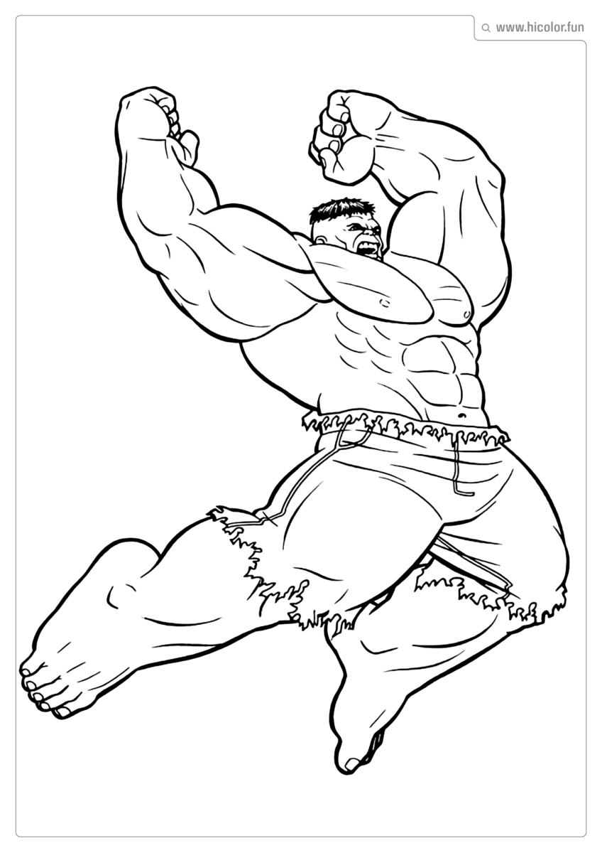 DESENHO HULK PARA COLORIR