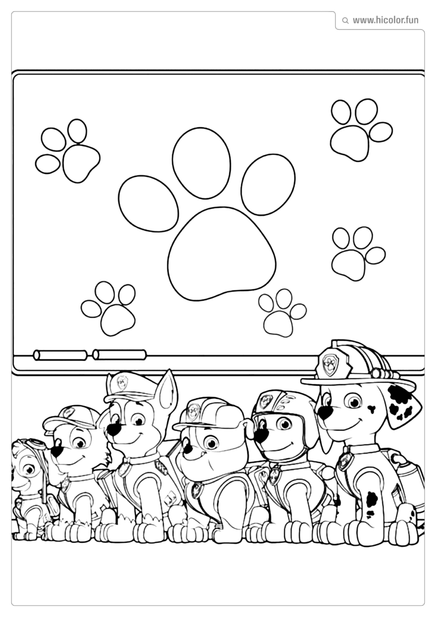 DESENHO IMAGEM DA PATRULHA CANINA PARA PINTAR