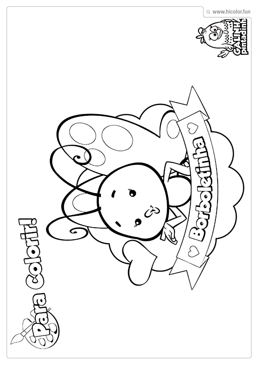 DESENHO INFANTIL PARA COLORIR GALINHA PINTADINHA
