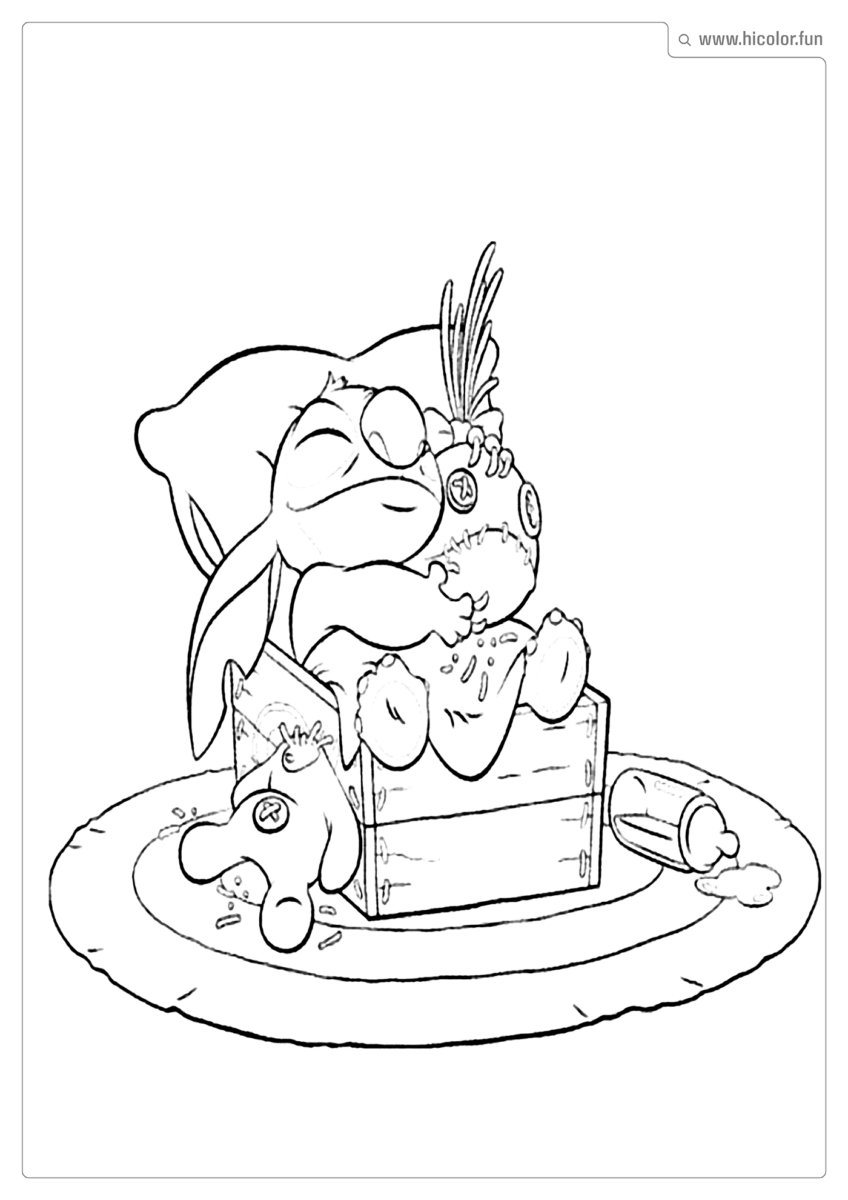 DESENHO LILO E STITCH DE COLORIR E IMPRIMIR