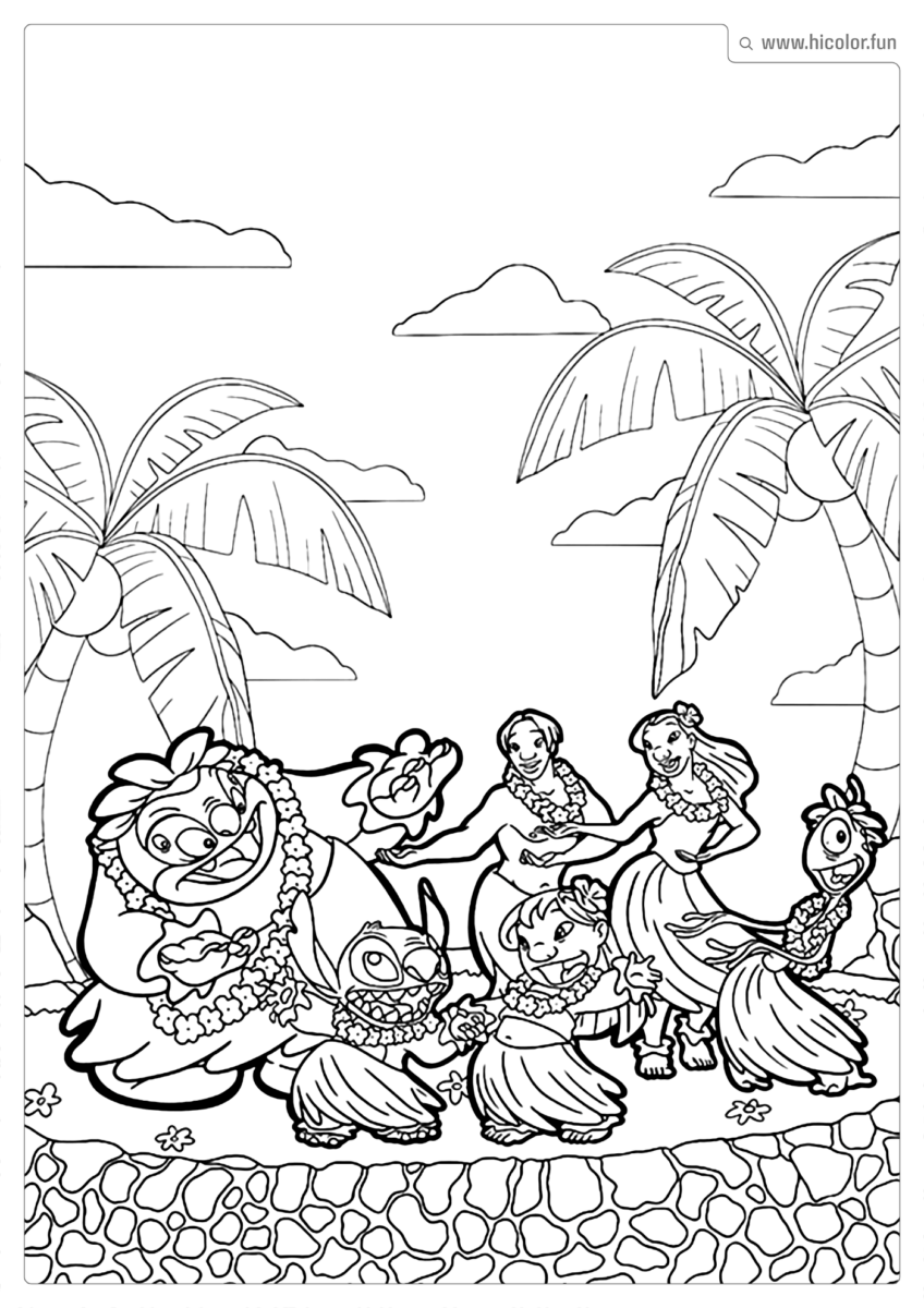 DESENHO LILO E STITCH DE COLORIR