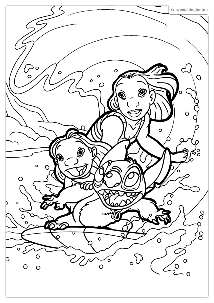 DESENHO LILO E STITCH DE PINTAR