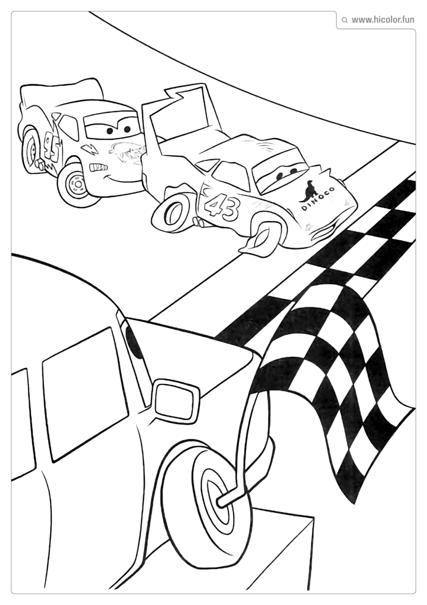 DESENHO MCQUEEN CARROS PARA COLORIR CHEGADA