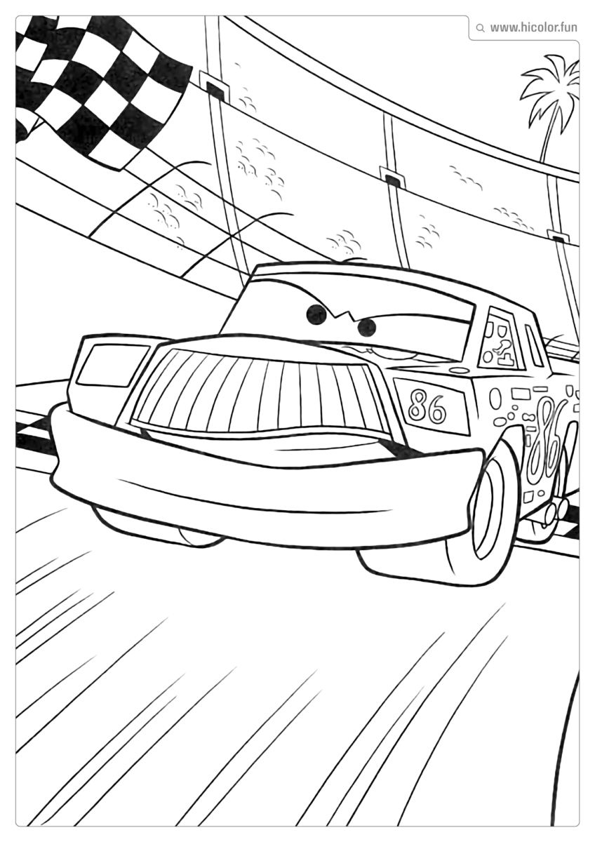 DESENHO MCQUEEN CARROS PARA COLORIR CHICK HICKS