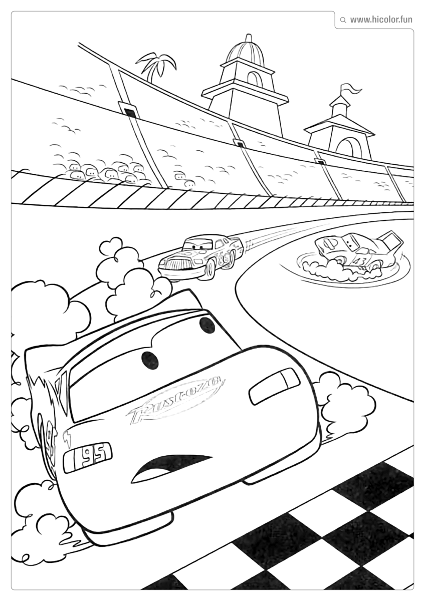 DESENHO MCQUEEN CARROS PARA COLORIR