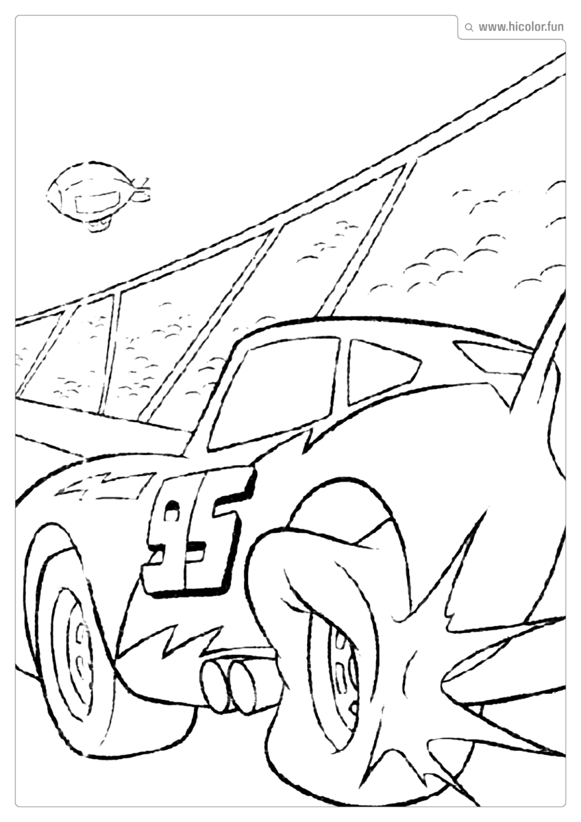 DESENHO MCQUEEN PARA PINTAR