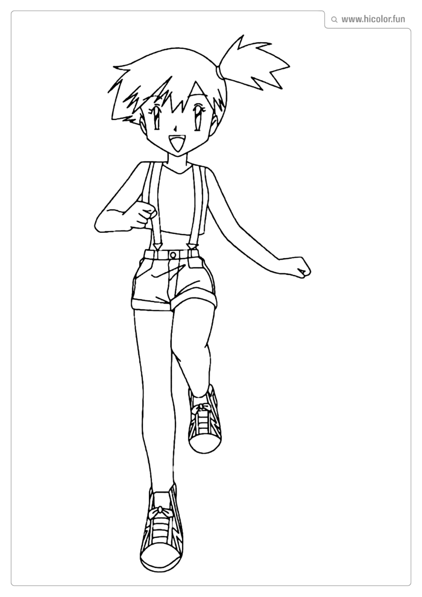 DESENHO MISTY PARA COLORIR POKEMON