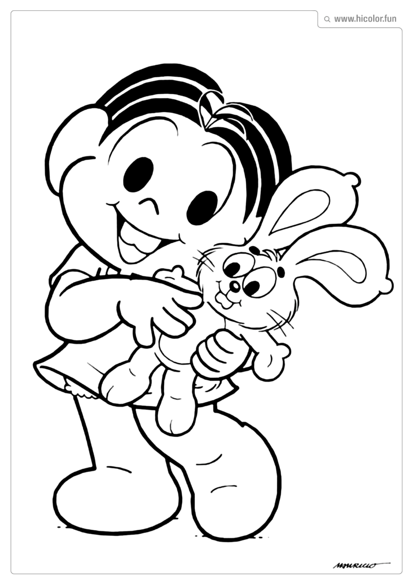 DESENHO MONICA PARA COLORIR