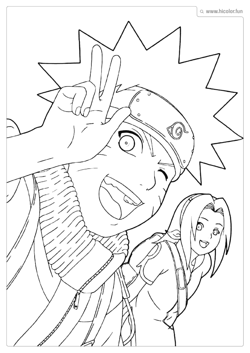 DESENHO NARUTO PARA COLORIR E IMPRIMIR