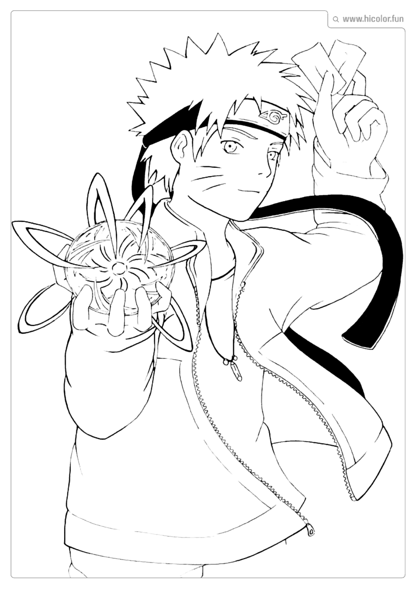 DESENHO NARUTO PARA PINTAR