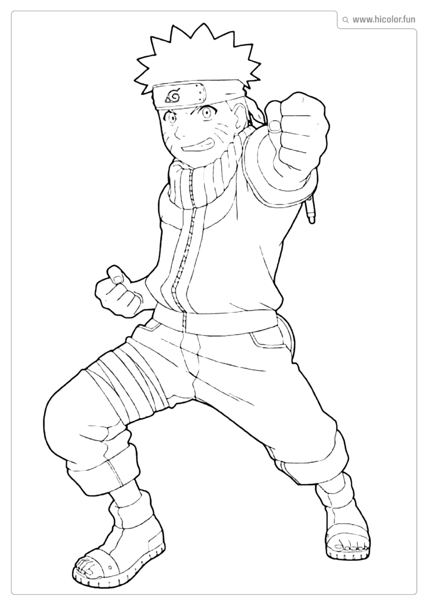 DESENHO PARA COLORIR ANIME NARUTO