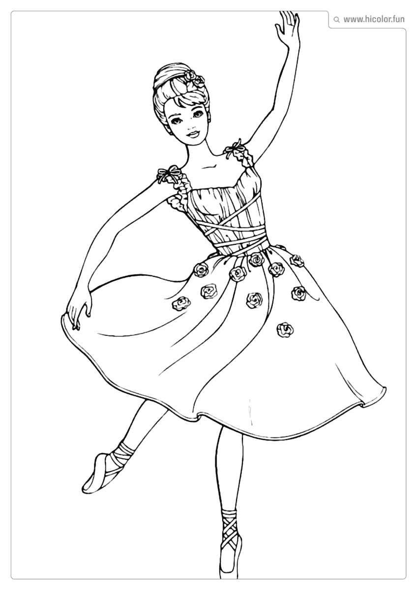 DESENHO PARA COLORIR BARBIE BAILARINA